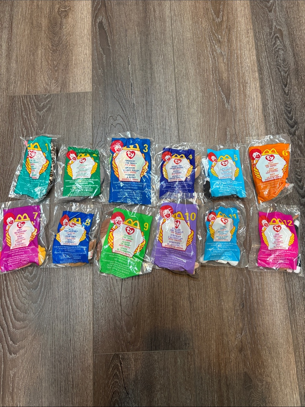 1999 McDonald's Teenie Beanie Babies Set